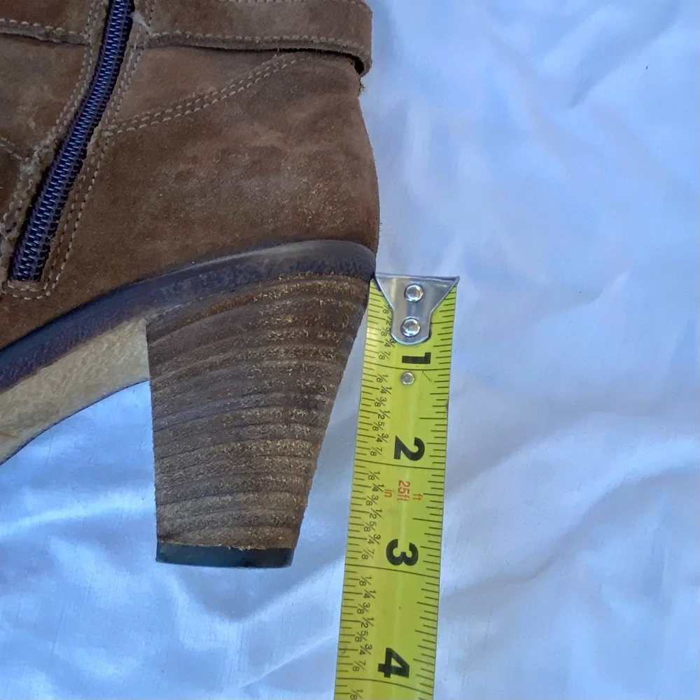 La CANADIENNE Vintage 90s Brown Oiled Suede Fall Winter boot brown suede - Picture 8 of 10